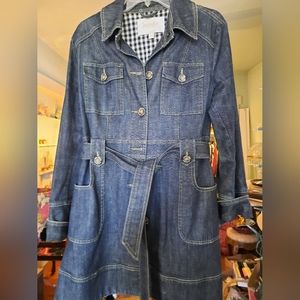 Women's Laundry Denim Trench Coat by Shelli Segal Size Large